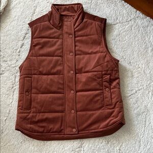 Rust Brown corduroy Puffer Vest
